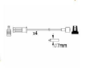 BUJI KABLOSU + BOBIN KABLOSU MEGANE I R19 IE ALIZE CLIO II HB 1.6 IE KANGOO LAGUNA K7M K4M <98