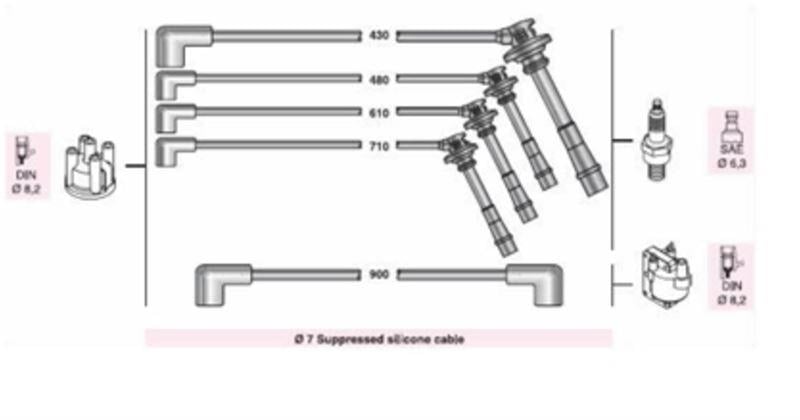 BUJI KABLOSU CARINA E CELICA 1.6 CARINA II 1.6İ (ATY242)
