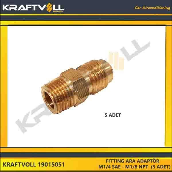FITTING ARA ADAPTÖR   M1/4 SAE - M1/8 NPT  (5 ADET)