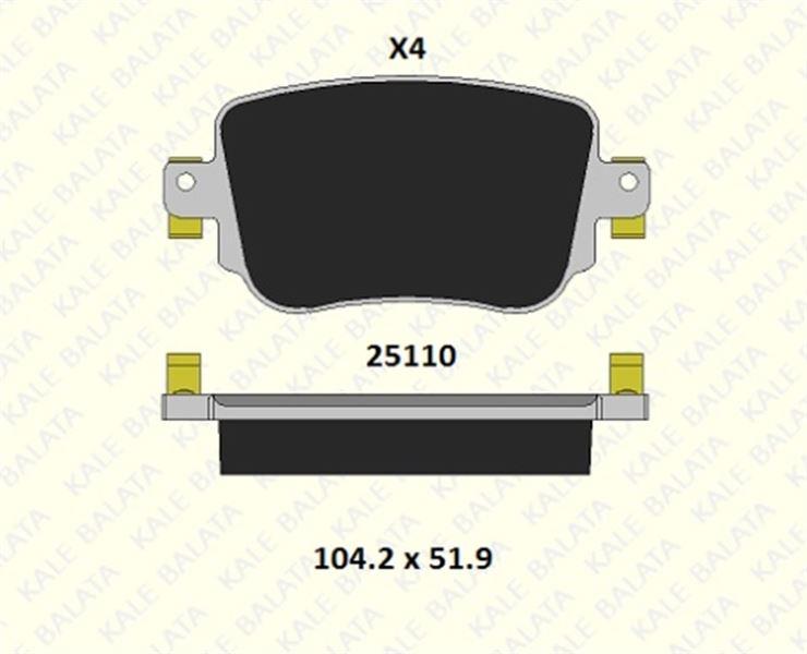 FREN BALATASI ARKA AUDI A1 A1 SPORTBACK Q3 25110 175 04 ANS KD13 2511017504ANSKD13
