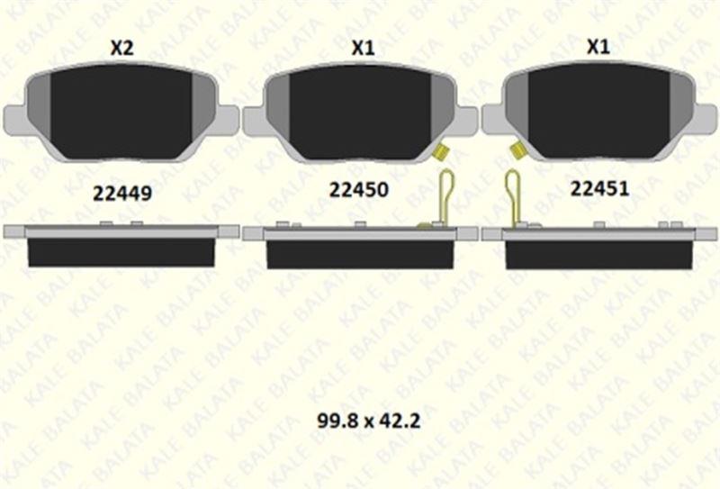 FREN BALATASI ARKA FIAT EGEA SEDAN FASTBACK ESTATE 1.3D 1.4 1.6D 22449 173 05 MSH KD13