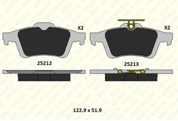 FREN BALATASI ARKA FORD C MAX II FOCUS III GRAND C MAX KA+ KUGA II TOURNEO CONNECT YM TRANSİT CONNECT YM (Elektronik El Freni Olmayan) 25212 161 05 ANS KD13 2521216105ANSKD13