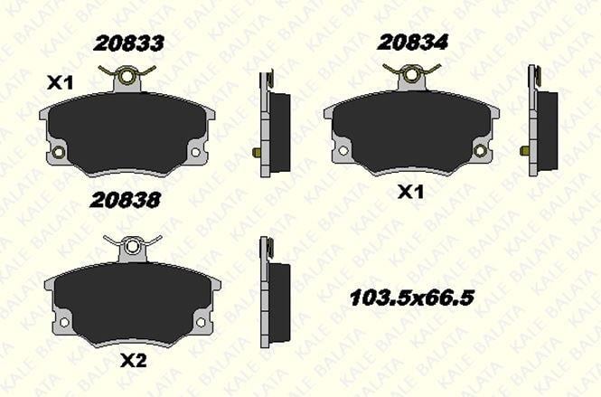 FREN BALATASI ÖN ALFA ROMEO 145-146-155 LUC.- SPİDER ARGENTA BARCHETTA PANDA PANDA VAN PUNTO PUNTO CABRIO PUNTO VAN REGETA REGETA WEEKEND RİTMO RİTMO CABRIO RITMO II SEICENTO TEMPRA TEMPRA SW TIPO UNO 20833 171 25 ANS KD13
