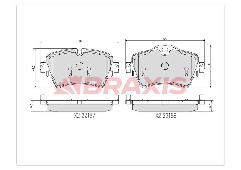 FREN BALATASI ON BMW F45 F46 14-> MINI F55 F56 F57 13->