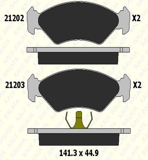 FREN BALATASI ÖN FORD KA  FİESTA III PANELVAN 21202 178 05 ANS KD13