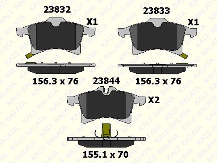 FREN BALATASI ÖN OPEL ADAM ASTRA CLASSIC ASTRA F G H COMBO C CORSA C D E MERIVA A B ZAFIRA A B 23832 200 05 ANS KD13 2383220005ANSKD13