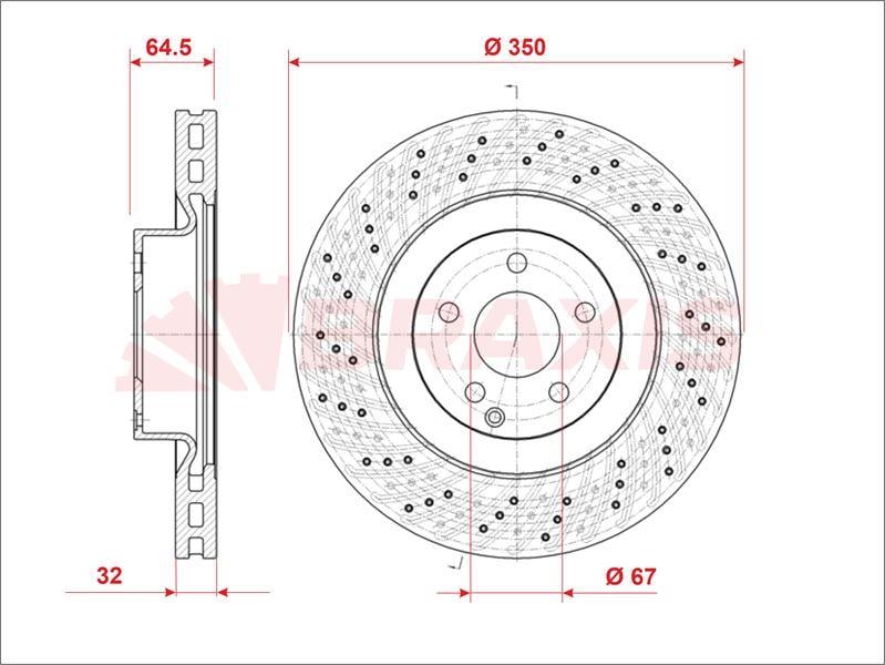 FREN DISKI ON (AMG SPOR TIP, KOD: 950/951) S-CLASS W221 06>13 C216 06>13