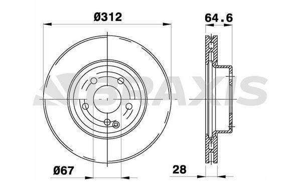 FREN DISKI ON C219 05>10 W211 02>08 S211 03>09