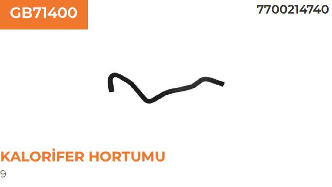 KALORİFER HORTUMU RENAULT RENAULT 9 7700214740