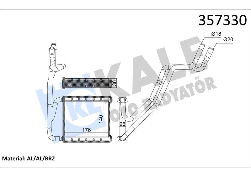 KALORİFER RADYATÖRÜ FORD Fiesta VII (2017->)