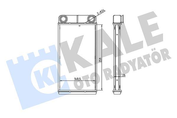 KALORİFER RADYATÖRÜ GAZ GAZELLE NEXT - URAL NEXT BORUSUZ [BRAZING AL/AL] [259X140.5X26]