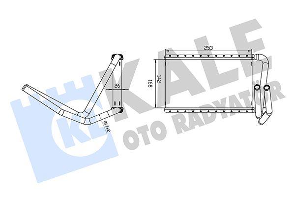 KALORİFER RADYATÖRÜ KIA SORENTO I 2.4 2.5CRDI 3.3/3.5 V6 4WD 02<11 BORULU [BRAZING AL/AL] [253X168X26]