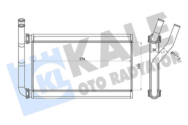 KALORİFER RADYATÖRÜ MITSUBISHI PAJERO III MONTERO PAJERO/SHOGUN PAJERO IV 07<21 BORULU [BRAZING AL/AL] [214.5X170X26]