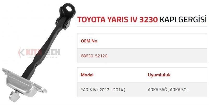 KAPI GERGİSİ YARIS IV ARKA 2012 2014