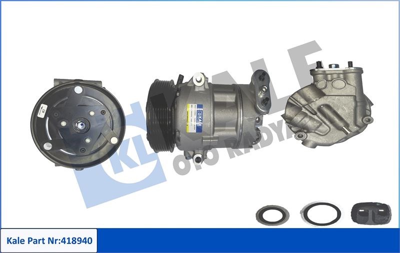 KLİMA KOMPRESÖRÜ FIAT EGEA 1.3D 1.6 15<20 500L 1.3D MTJ 12=> [6PK - V KAYIŞ KASNAĞI] [110mm]