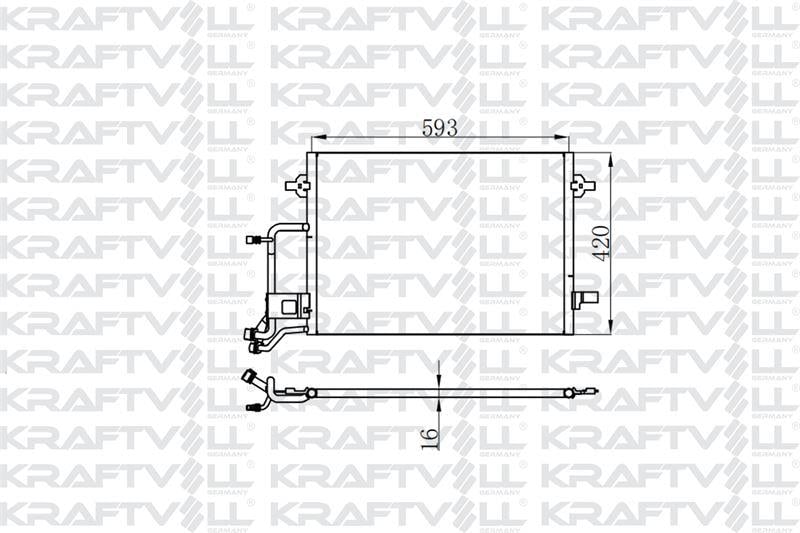 KLIMA RADYATORU (610×415×16) / (KONDANSER) PASSAT A4 1.9TDI 1.8 / 1.8T 97>
