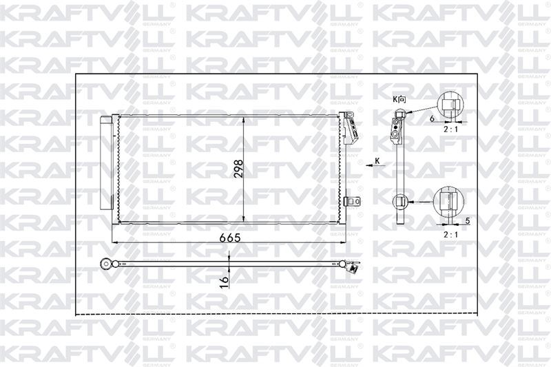 KLIMA RADYATORU FIAT DOBLO 10> COMBO 12> 1.3 DMTJ 1.6 DMTJ 2.0 DMTJ (669x293x16)