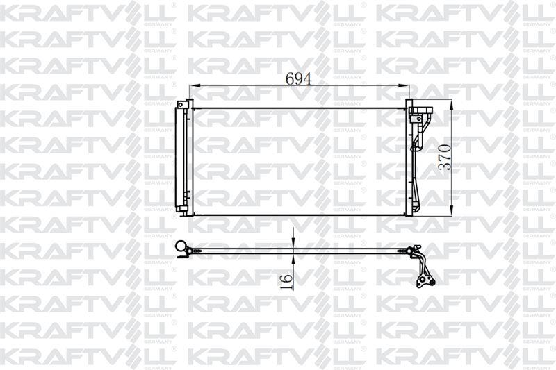 KLIMA RADYATORU (KONDANSER) KIA CEED PRO CEED 2007-2012 HYUNDAI I30 2007-2012 (587×391×16)