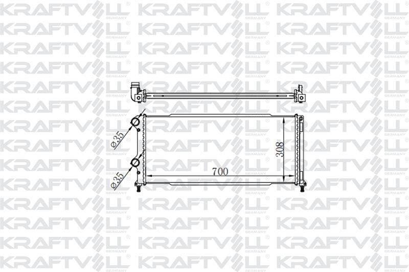 MOTOR RADYATOR DOBLO 1,3 / 1,9 JTD YM BRAZING (KLIMALI KLIMASIZ) / (1 SIRA ALB SISTEM) (700*380*16)
