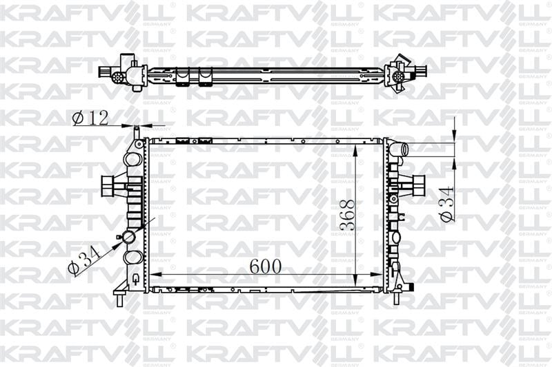 MOTOR RADYATORU (600×368×26) ASTRA G 98-> MANUEL> BRAZING