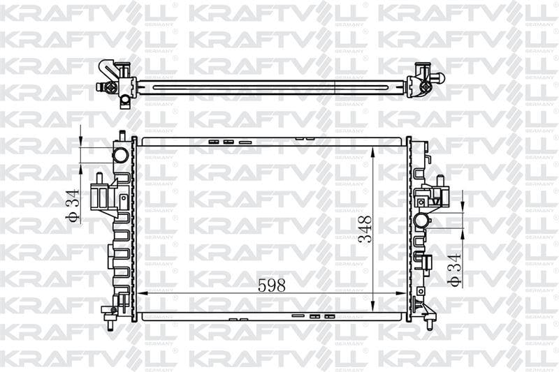 MOTOR RADYATORU (600x368x22) CORSA C / COMBO 1,3CDTI MANUEL> BRAZING