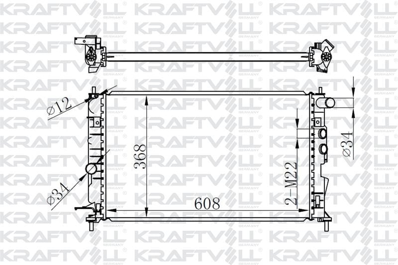 MOTOR RADYATORU (608×358×22) VECTRA B 95-> MANUEL> BRAZING