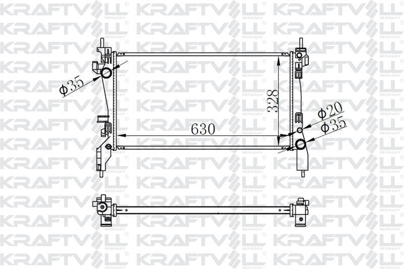 MOTOR RADYATORU (630×318×22) FIORINO-BIPPER-NEMO 1,3 MULTIJET 08> BRAZING