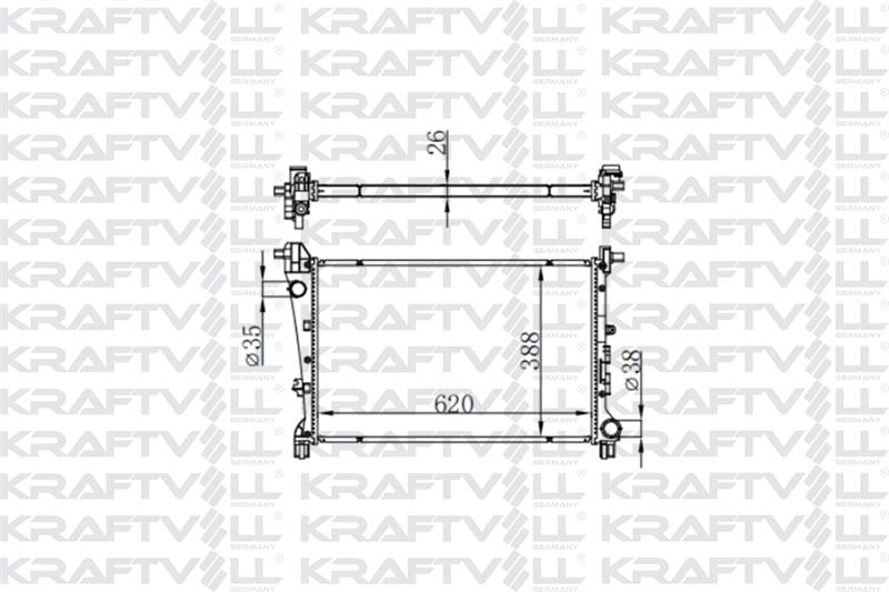 MOTOR SU RADYATORU EGEA 1,3 / 1,6 MJET / 1,4 BENZINLI (MT) (620*398*26) BRAZING
