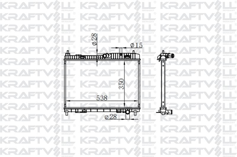 MOTOR SU RADYATORU FIESTA 1,25 16V / 1,4 16V 08 /> B MAX 1,4 16V 12 />  (350*538*18) BRAZING (MT)