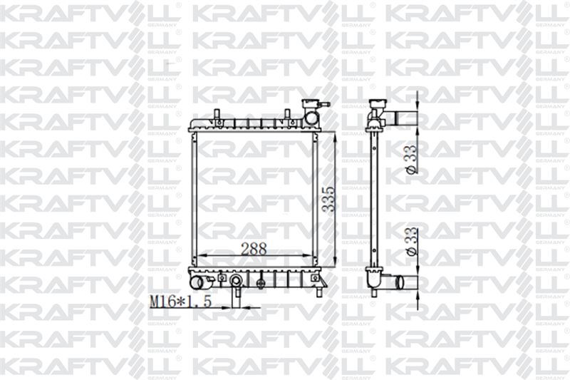 MOTOR SU RADYATORU HYUNDAI ACCENT 1.3 1.5 00>05 MANUEL (335*317*16)