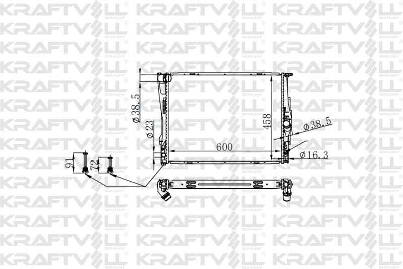 MOTOR SU RADYATORU MANUELTAPASIZ BMW E81 E82 E87 E88 E90 E91 E92 E93  X1 E84 Z4 E89 (600*458*26) BRA