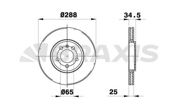 ON FREN AYNASI GOLF IV 97> BORA 99> POLO V 09> CADDY III / A1 10> A3 96> / CORDOBA 02> TOLEDO II 98> TOLEDO IV 12> IBIZA IV 01> IBIZA V 08> LEON 99> / FABIA OCTAVIA II 04> ROOMSTER 06> RAPID 12> HAVALI 288MM