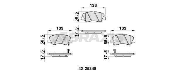 ON FREN BALATASI ACCENT BLUE 2011-> KIA RIO 2011->