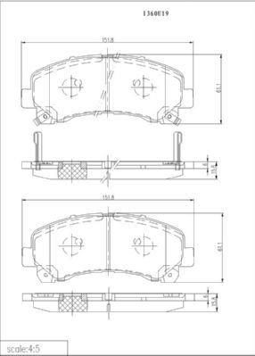 ON FREN BALATASI D MAX 8DH 2.5 DITD / 2.5 DITD 4X4 / 3.0D 4X4 10 / 06 07 / 08 SONRASI URETILEN ARACLAR ICIN