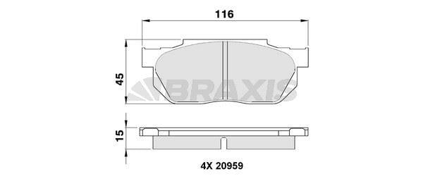 ON FREN BALATASI HONDA CIVIC 88-91 CRX 89-92 ACCORD 83-85 PRELUDE 86->