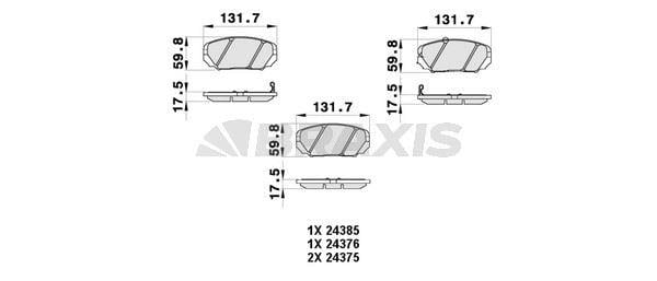 ON FREN BALATASI HYUNDAI ELANTRA 05-11 COUPE 02-> SONATA 01-05 TUCSON 04-08 CERATO 08-10 MAGENTIS 01-11 SOUL 08-14 SPORTAGE 04-10