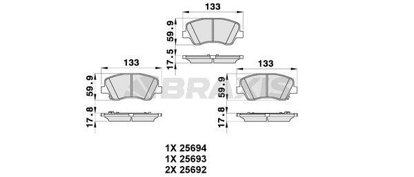 ON FREN BALATASI HYUNDAI ELANTRA 2011-> ELANTRA 2016-> I30 2011->  KIA OPTIMA 2012-> CERATO 2015-> CEED 12-> 
