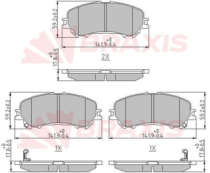 ON FREN BALATASI NISSAN QASHQAI J11 KASA 2013-> XTRAIL 2014-> RENAULT KADJAR 2015->