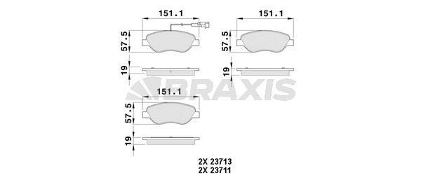 ON FREN BALATASI STILO 2.4 20V 10 / 01>1.9JTD MULTIWAGON 1.9JTD 01 / 04>BRAVO 1.9D MJET 04 / 07> (FISLI)