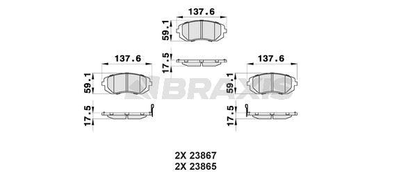 ON FREN BALATASI SUBARU IMPREZA 00-08 LEGACY 02-08 BRZ 12-> FORESTER 02-08