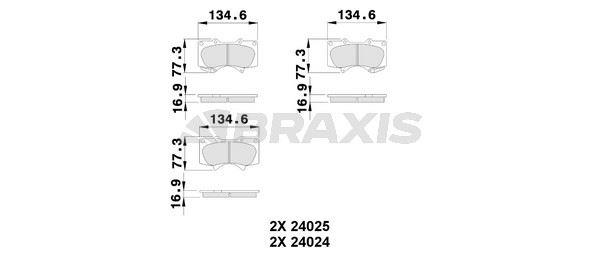 ON FREN BALATASI TOYOTA HILUX 2009-2012 LAND CRUISER J12 03-> MITSUBUSHI PAJERO 2007-2012