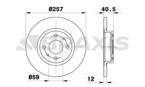 ON FREN DISK AYNASI BRAVA BRAVO I MAREA PUNTO TEMPRA TIPO ALFA ROMEO 145 146 (257MM)