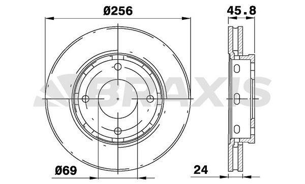 ON FREN DISK AYNASI HAVALI COLT VI 04>10 ABS LI 256X4
