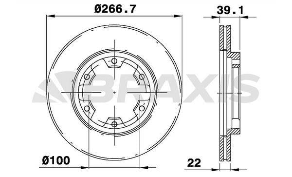 ON FREN DISK AYNASI HAVALI NISSAN PICKUP D21 87>98 267X6