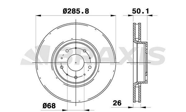 ON FREN DISK AYNASI HAVALI VOLVO  S60 00>10  S80 98>06 XC70 00> 07 V70 II  99>07 