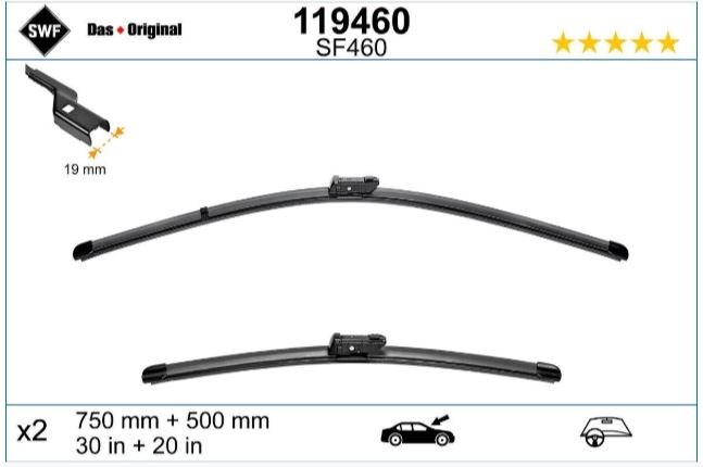 SWF SİLECEK MUZ TİPİ OE 750+500MM LHD X2