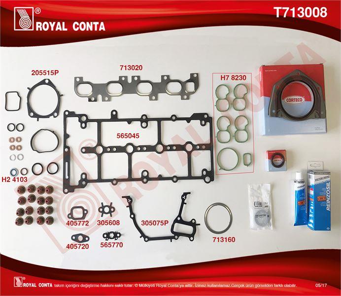 TAKIM CONTA CORTECO KEÇELİ REINZ S.LASTİKLİ SİLİNDİR KAPAK CONTASIZ FIAT EGEA 1.6D MULTİJET 03.2016  > 114 120HP 500×1.6D MULTİJET 09.2014 > 114 120HP JEEP COMPASS RENEGADE 1.6 CRD 95 12 HP