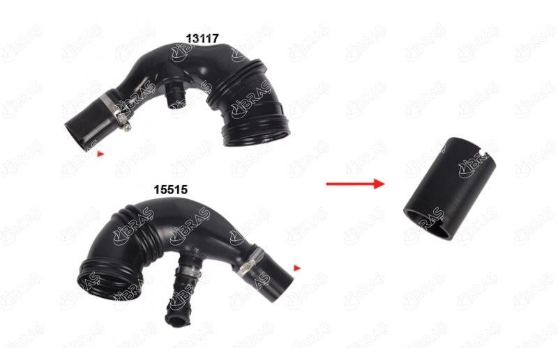 TURBO BORUSU HORTUMU 35mm x 42mm = 64mm OK İLE GÖSTERİLEN HORTUM