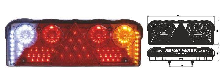 ÜÇGEN REFLEKTÖRLÜ UNIVERSAL STOP LAMBASI LED SISTE