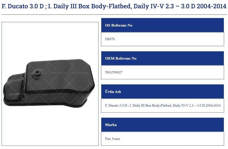 YAĞ KARTERİ FİAT DUCATO BOXER JUMPER 3.0 Daily IV-V 2.3